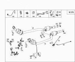 EXHAUST SYSTEM USED ON SIX-CYLINDER GASOLINE VEHICLES 1