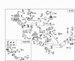 EXHAUST SYSTEM USED ON SIX-CYLINDER GASOLINE VEHICLES 1