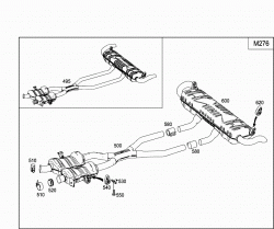 EXHAUST SYSTEM USED ON SIX-CYLINDER GASOLINE VEHICLES 2