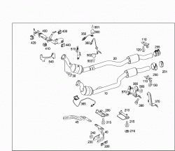 EXHAUST SYSTEM USED ON EIGHT-CYLINDER GASOLINE VEHICLES 1