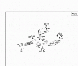 EXHAUST SYSTEM USED ON EIGHT-CYLINDER GASOLINE VEHICLES 2