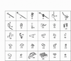 LOOM TIES, CABLE MOUNTING PARTS AND GROMMETS 1