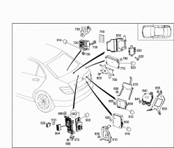 CONTROL MODULES AND RELAY IN TRUNK 3