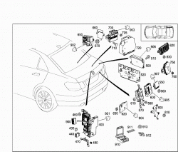 CONTROL MODULES AND RELAY IN TRUNK 3