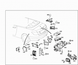 CONTROL MODULES AND RELAY IN TRUNK 1