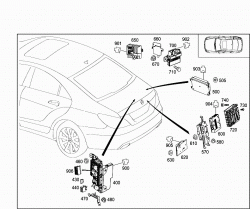 CONTROL MODULES AND RELAY IN TRUNK 3