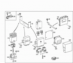 RELAY,FUSEBOX AND CONTROL MODULES IN SEAT FRAME 1