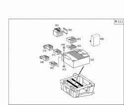 RELAY,FUSEBOX AND CONTROL MODULES IN SEAT FRAME 4