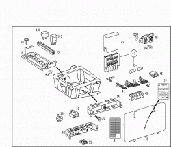 RELAY,FUSEBOX AND CONTROL MODULES IN SEAT FRAME 5