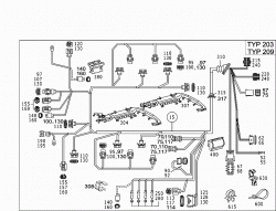 ENGINE CABLE HARNESS,C-CLASS 4