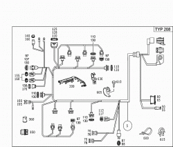 ENGINE CABLE HARNESS, C/CLK-CLASS 2