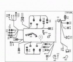 ENGINE CABLE HARNESS, C/CLK-CLASS 3