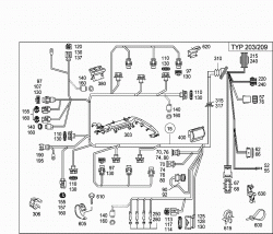 ENGINE CABLE HARNESS, C/CLK-CLASS 4