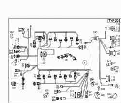 ENGINE CABLE HARNESS, C/CLK-CLASS 1