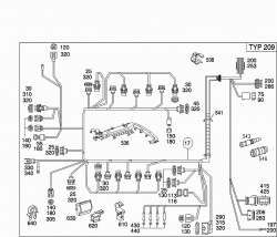 ENGINE CABLE HARNESS, C/CLK-CLASS 3