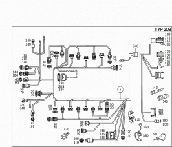 ENGINE CABLE HARNESS, C/CLK-CLASS 1