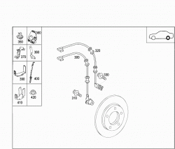 BRAKE PAD WEAR INDICATOR AND SPEED SENSOR,FRONT AND REAR AXLE 2