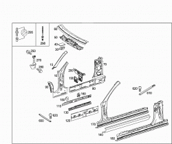 ROOF FRONT RAIL & SIDE PANELS ON CABRIO (CONVERTIBLE) 1