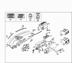 INSTRUMENT PANEL AND GLOVES COMPARTMENT BOX WITH PASSENGER AIR BAG 1