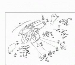 INSTRUMENT PANEL AND GLOVES COMPARTMENT BOX WITH PASSENGER AIR BAG 1