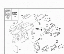 INSTRUMENT PANEL AND GLOVES COMPARTMENT BOX WITH PASSENGER AIR BAG 2