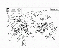 INSTRUMENT PANEL AND GLOVES COMPARTMENT BOX WITH PASSENGER AIR BAG 1