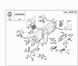 INSTRUMENT PANEL AND GLOVES COMPARTMENT BOX WITH PASSENGER AIR BAG 1