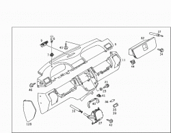 INSTRUMENT PANEL WITH GLOVE BOX,BODY PARTS FOR PASSENGER AIRBAG 1