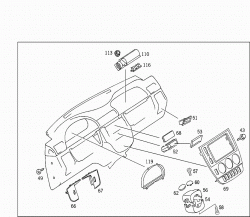 INSTRUMENT PANEL WITH GLOVE BOX,BODY PARTS FOR PASSENGER AIRBAG 2