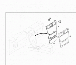 WOODEN COVER PANEL AT TOP,LHD FOR CABRIOLET WITH POWER SOFT TOP