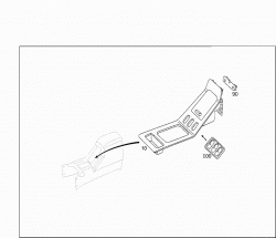 WOODEN COVER PANEL AT BOTTOM,LHD FOR CABRIOLET WITH POWER SOFT TOP