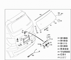 REAR PANEL DOOR ATTACHMENT PARTS, REAR PANEL DOOR WINDOW 2