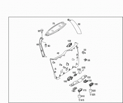 REAR PANEL DOOR ATTACHMENT PARTS, REAR PANEL DOOR WINDOW 1