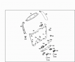 REAR PANEL DOOR ATTACHMENT PARTS, REAR PANEL DOOR WINDOW 2