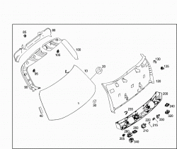 REAR PANEL DOOR ATTACHMENT PARTS, REAR PANEL DOOR WINDOW 1