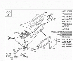 REAR LID LATCH-TYPE LOCK, REAR LID ATTACHMENT PARTS