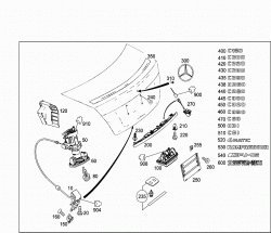 REAR LID LATCH-TYPE LOCK, REAR LID ATTACHMENT PARTS