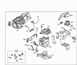 HEATER AND EVAPORATOR HOUSING WITH BLOWER AND WIRING HARNESS 1