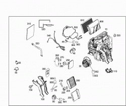 HEATER AND EVAPORATOR HOUSING WITH BLOWER AND WIRING HARNESS 1