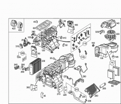 HEATER AND EVAPORATOR HOUSING WITH BLOWER AND WIRING HARNESS 1