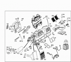 HEATER AND EVAPORATOR HOUSING WITH BLOWER AND WIRING HARNESS 1