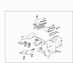 HEATER AND EVAPORATOR HOUSING WITH BLOWER AND WIRING HARNESS 2