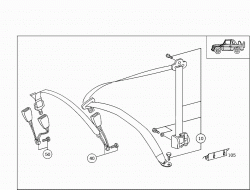 REAR SEAT SAFETY BELT 1