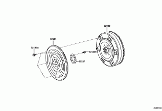 TORQUE CONVERTER, FRONT OIL PUMP & CHAIN (ATM) 1