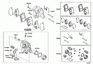 REAR DISC BRAKE CALIPER & DUST COVER 1