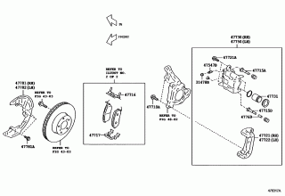 FRONT DISC BRAKE CALIPER & DUST COVER 1