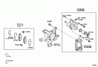 REAR DISC BRAKE CALIPER & DUST COVER 1