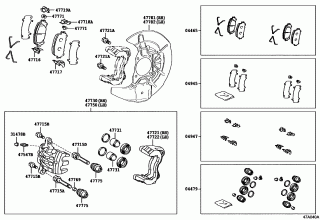 FRONT DISC BRAKE CALIPER & DUST COVER 2