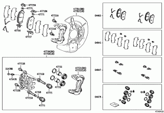 FRONT DISC BRAKE CALIPER & DUST COVER 1