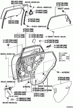 REAR DOOR PANEL & GLASS 1